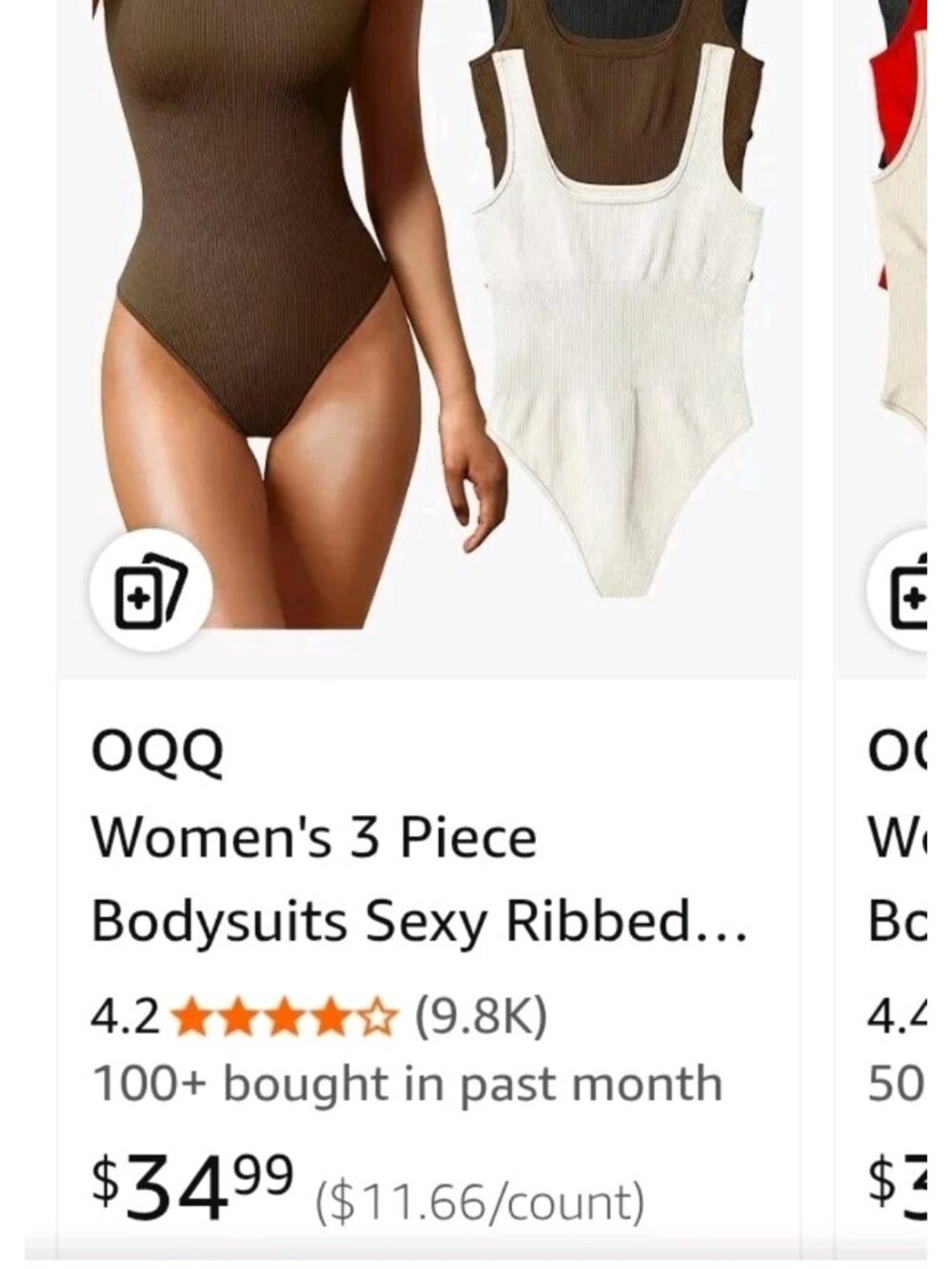 OQQ 3 pack bodysuit